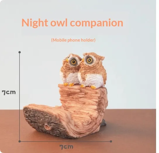 Creative Desktop Phone Stand For Lazy People Who Love Watching TV Series Owl Stump - Shop at LoveMi