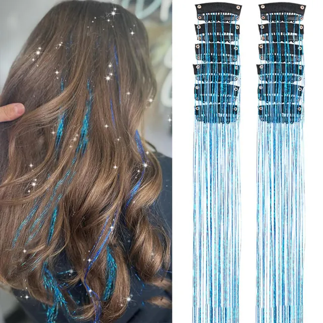 Of Colorful Hair Extension Metal Wire Wigs Sky Blue - Shop at LoveMi