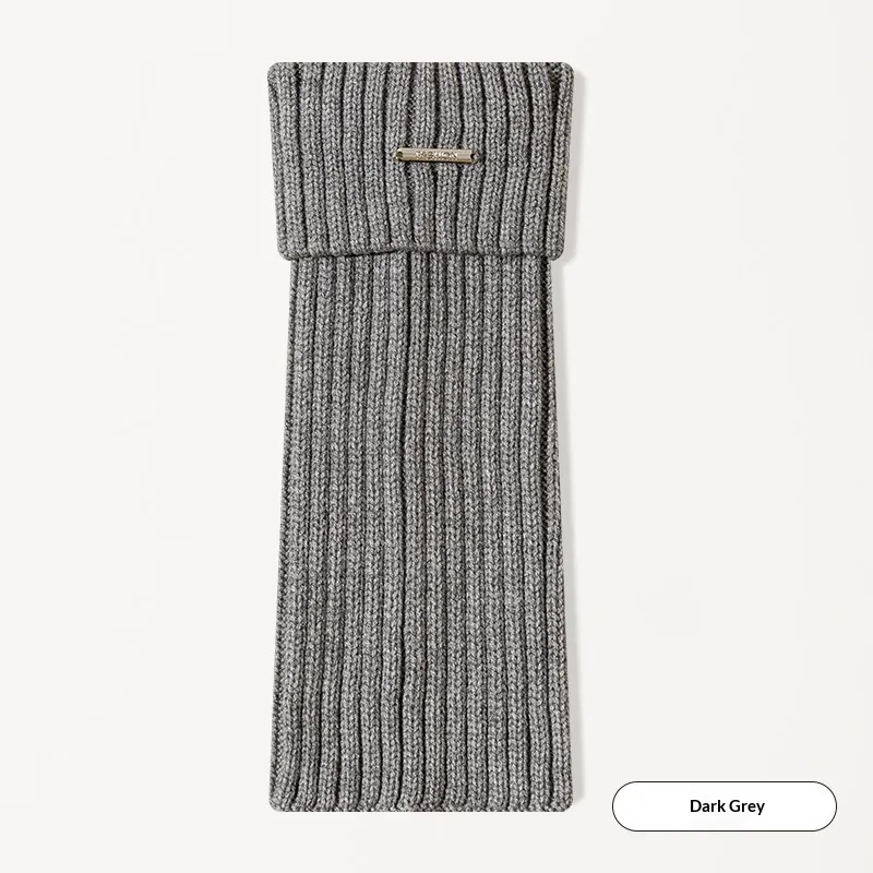 Female Vertical Stripe Slimming Solid Color Retro Sock Set - Dark Grey