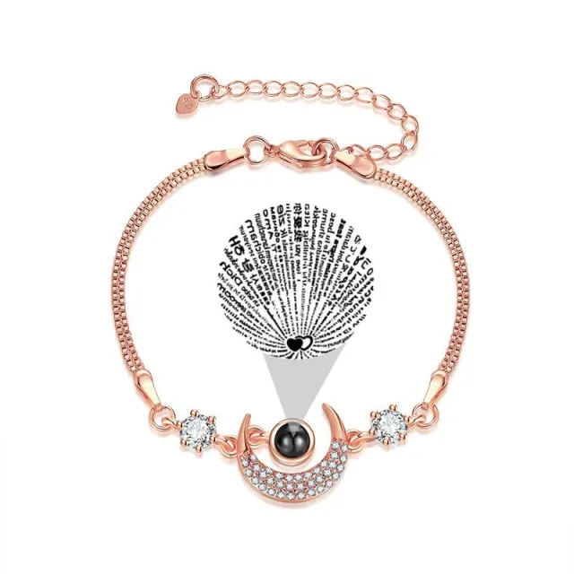 Projection Star Moon Bracelet Korean Style Charm Rose Gold - Shop at LoveMi