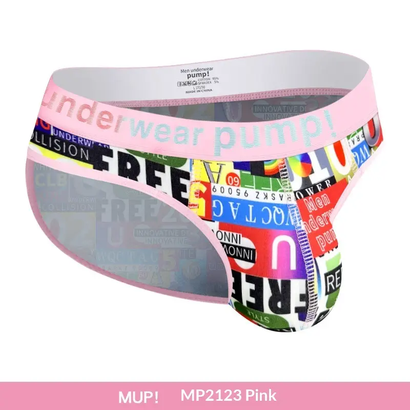 Elastic Large Print Underwear Triangle Low Waist Men's Plus Size