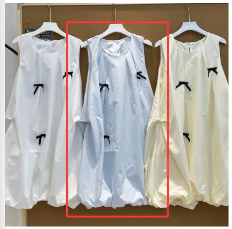 French style High end Bow Loose Summer Tulip Skirt For Women Blue - Shop at LoveMi