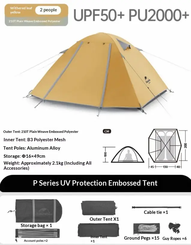 Single And Double Hiking Tent Ultra-light Outdoor Camping