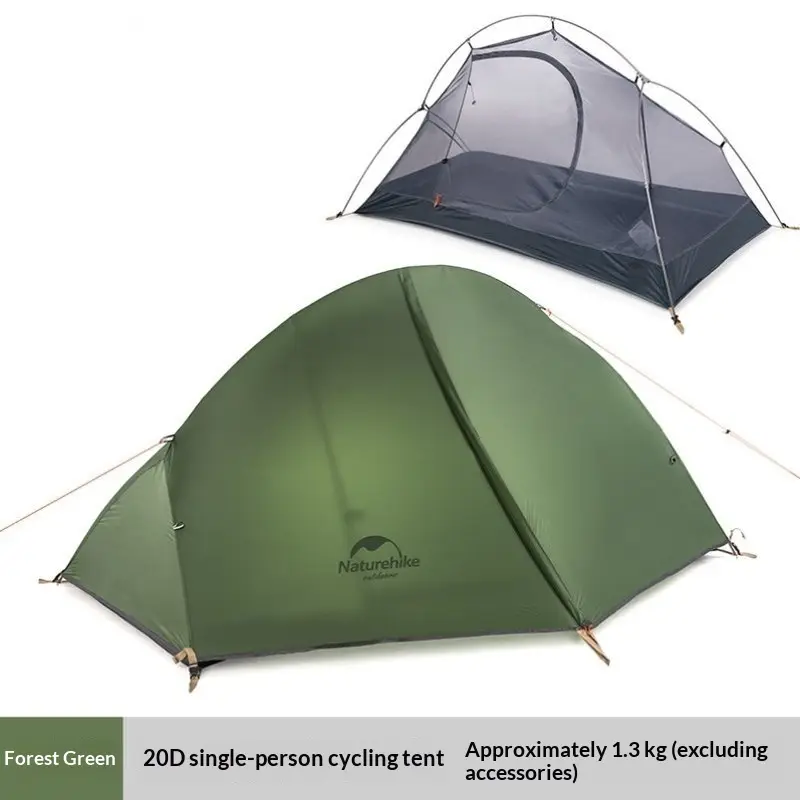 Ultralight 20D Silicone-Coated Nylon Solo Camping Hiking Cycling Tent