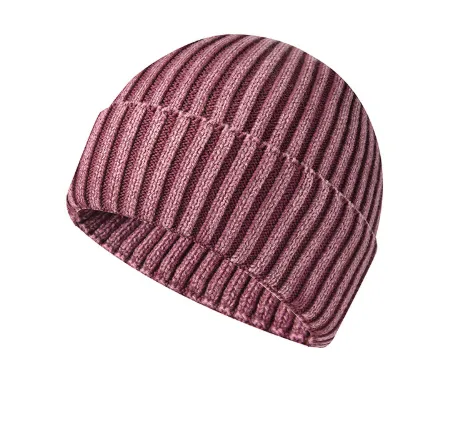 Vintage Knit Distressed Street Casual Warm Hat Wine Red - Shop at LoveMi