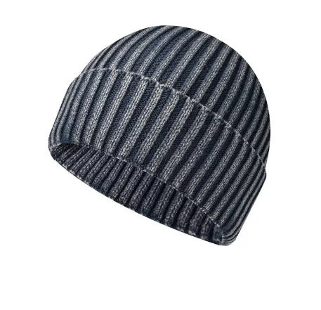 Vintage Knit Distressed Street Casual Warm Hat Navy Blue - Shop at LoveMi