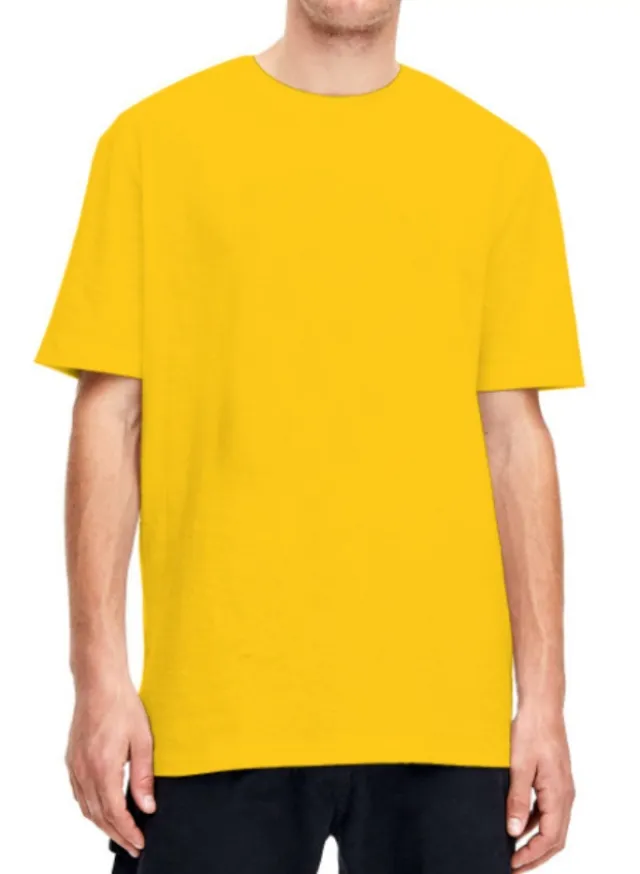 Customized US Size Short sleeved T shirts And Plus size T shirts Yellow - Shop at LoveMi