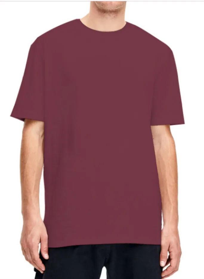 Customized US Size Short-sleeved T-shirts And Plus-size T-shirts - Wine