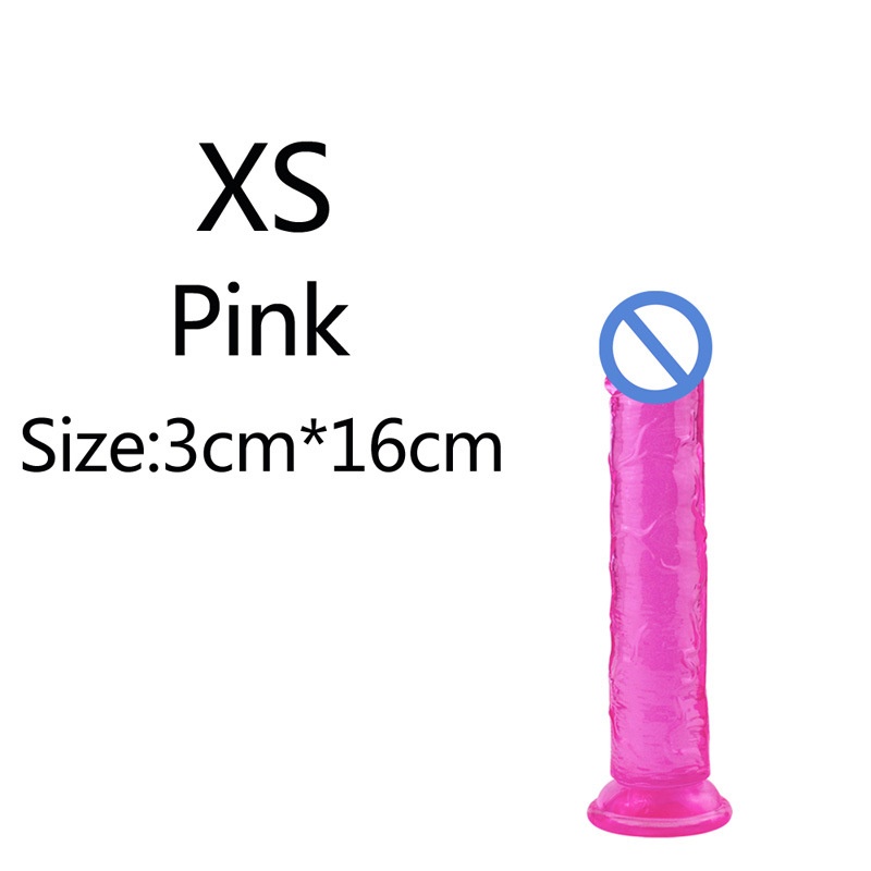 Egg-free Crystal Clear Silicone Dildo Toy 9