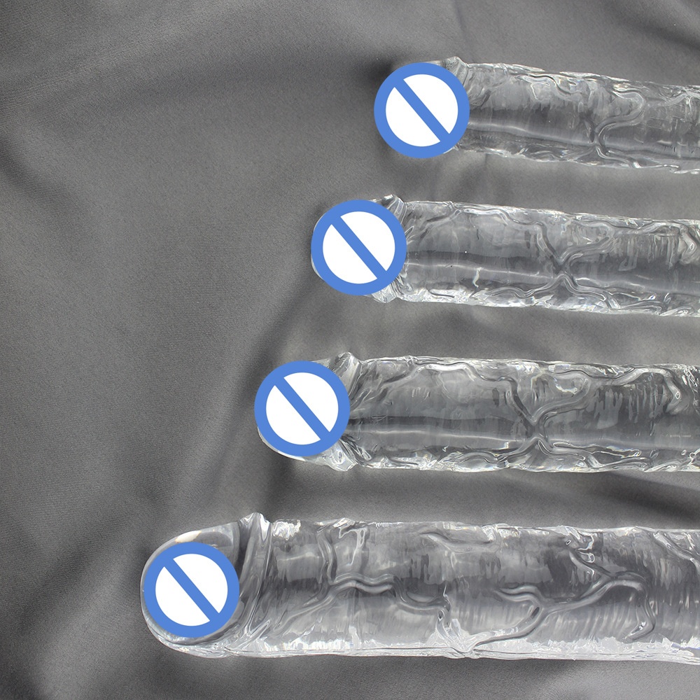 Egg-free Crystal Clear Silicone Dildo Toy
