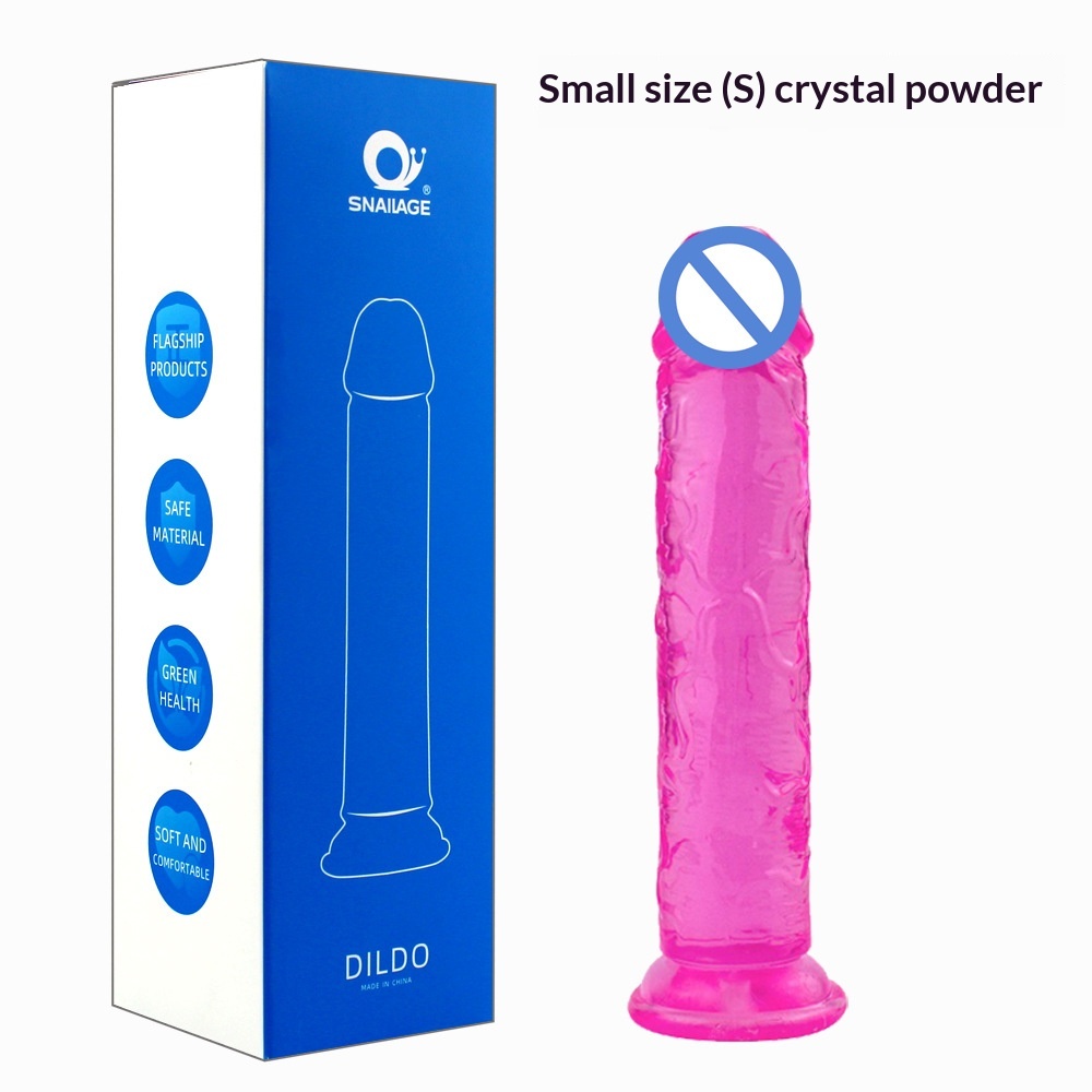 Egg-free Crystal Clear Silicone Dildo Toy 10