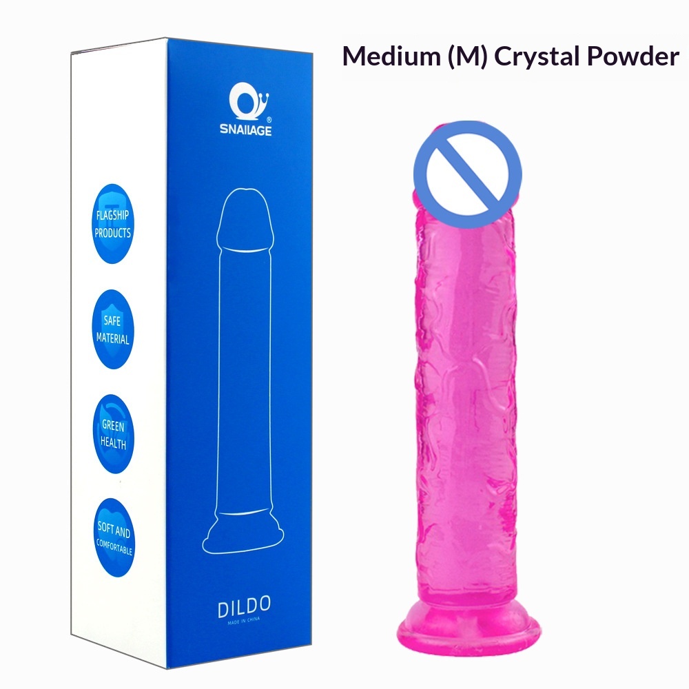 Egg-free Crystal Clear Silicone Dildo Toy 11