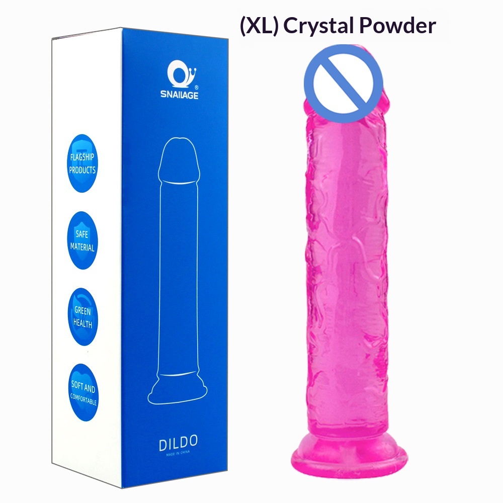 Egg-free Crystal Clear Silicone Dildo Toy 18