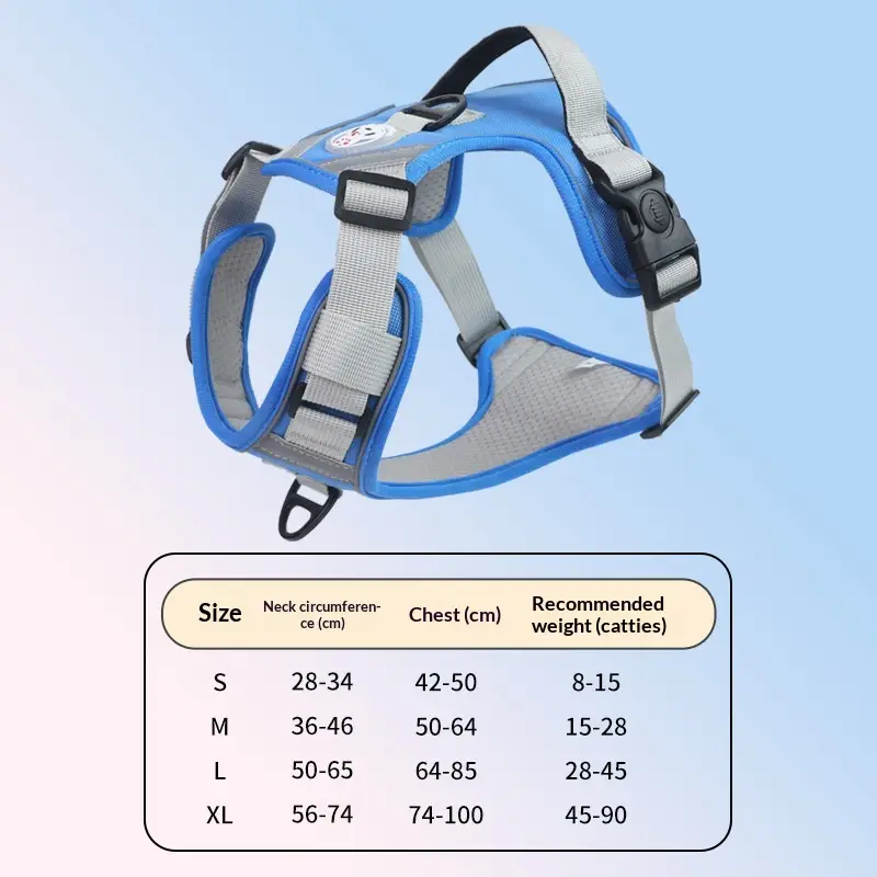 Large Dog Chest Harness Leash Portable