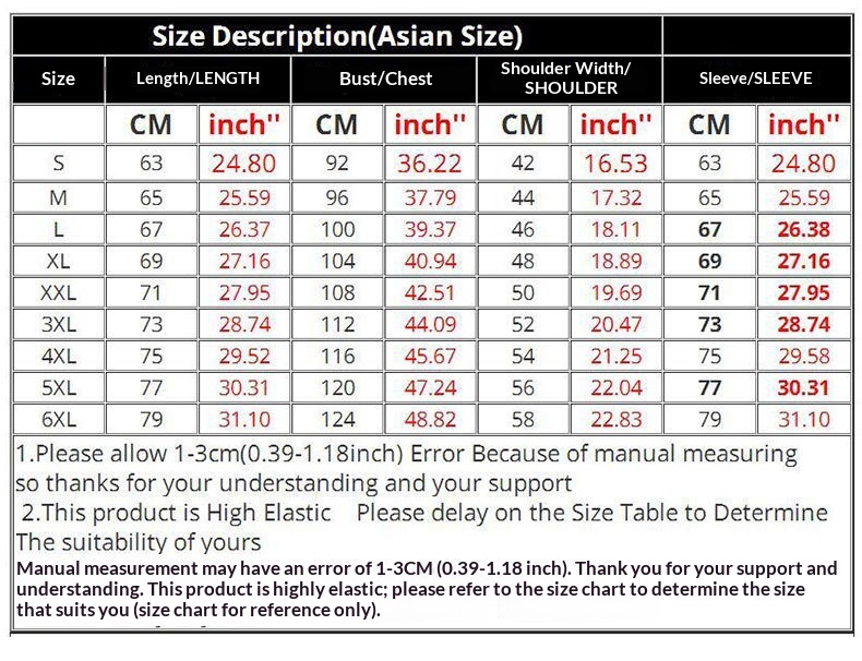 SIZE CHART 3D Digital Printed Sweatshirt Hoodie EX-STOCK Canada