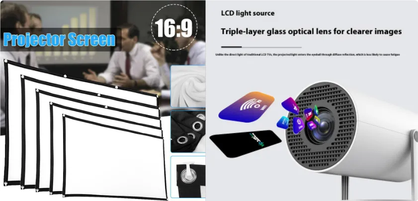 Portable Projector Small Straight