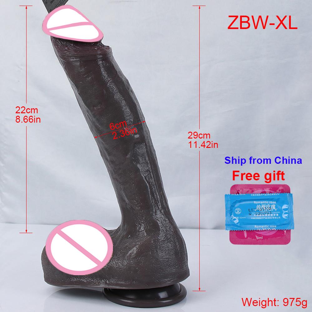 Big Long Dildo Realistic Dick Strapon Soft Suction Cup 6