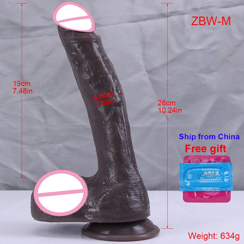 Big Long Dildo Realistic Dick Strapon Soft Suction Cup 4