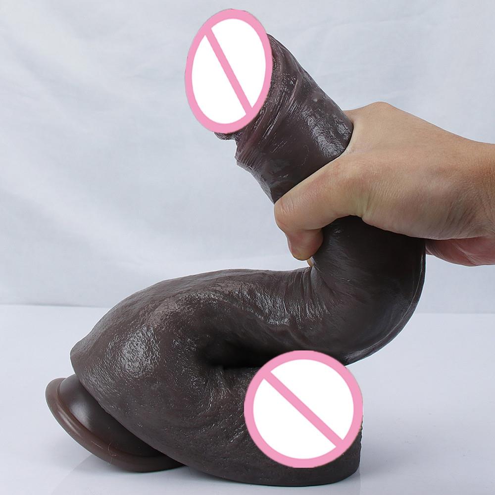 Big Long Dildo Realistic Dick Strapon Soft Suction Cup