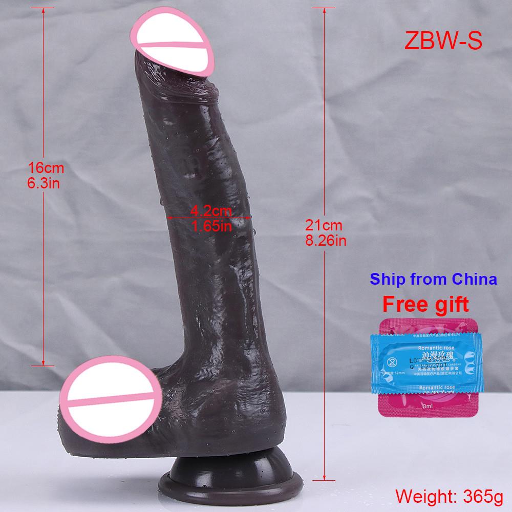 Big Long Dildo Realistic Dick Strapon Soft Suction Cup 3