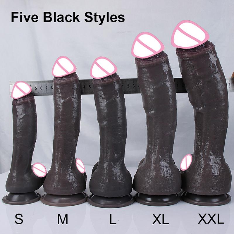 Big Long Dildo Realistic Dick Strapon Soft Suction Cup