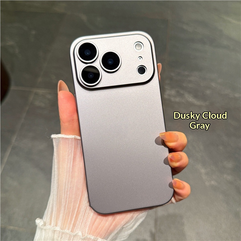 Built In Camera Phone Case With Skin Friendly Frosted Finish Full Coverage Drop Proof Ultra Thin PC Hard Shell