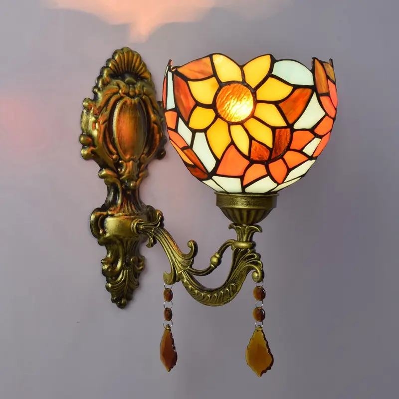 European Retro Creative Dragonfly Wall Lamps For Living Room And Bedroom