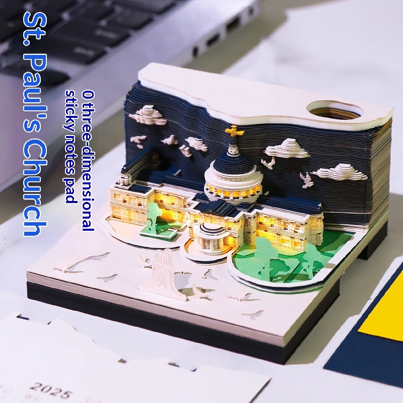 Desktop creative ornaments 3d sticky notes