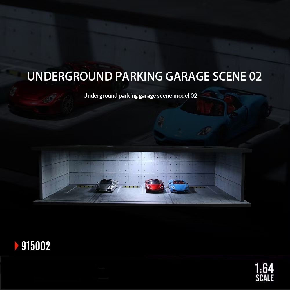 Underground Parking Garage Lighting Version Assembly Scene Model