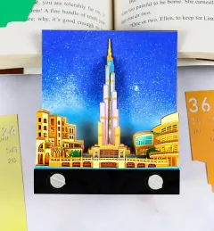 3-D Sticky Notes For Commemorative Gifts - Dubaiwith Lights - View 1