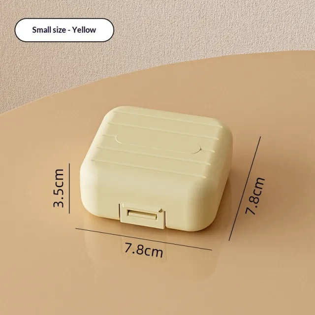 Double Sealed Household Portable Mini Pill Box Yellow - Shop at LoveMi