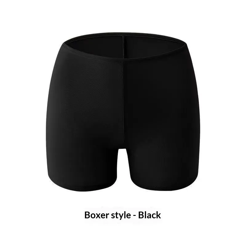 Women's Half-length High-waisted Puff Short Skirt - Black Safety Pants