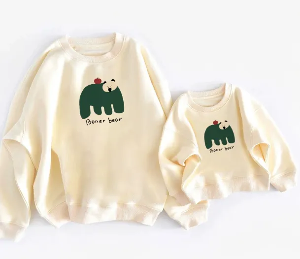 Family Friendly Autumn Sweatshirts Baby Onesies For Three Children 130 - Shop at LoveMi