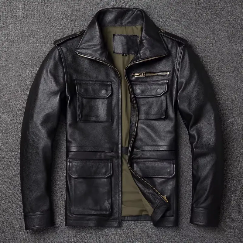 Autumn And Winter Workwear Leather Jacket