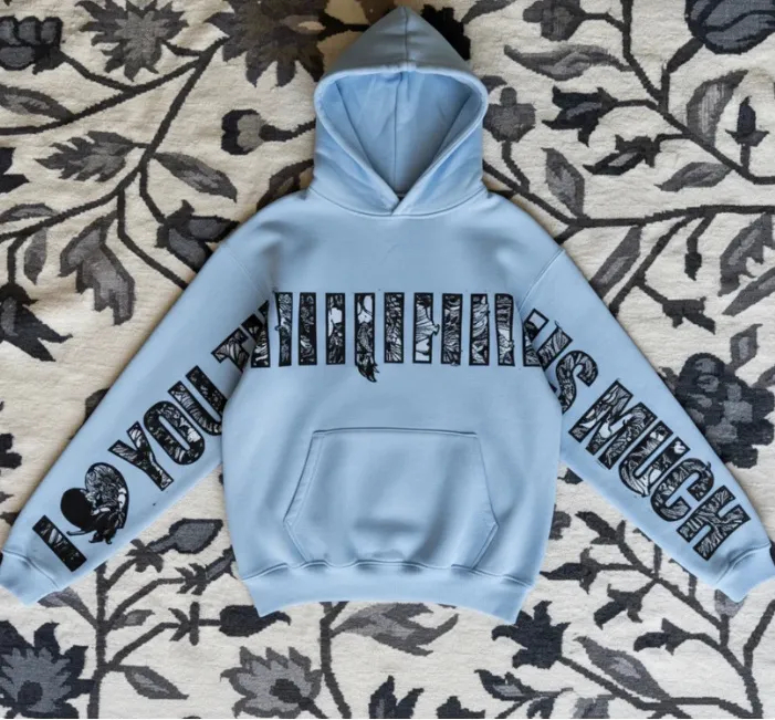 Fall Women's Clothing Fashion High-grade Cotton Hoodie - Blue