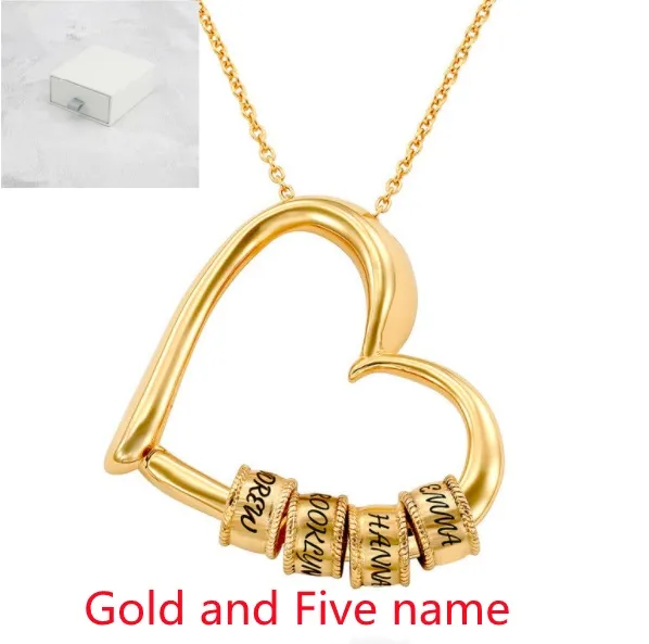 Personalized Heart Necklaces Women Jewelry Custom Name Necklaces & Pendants Mothers Day Gift Gold - Shop at LoveMi