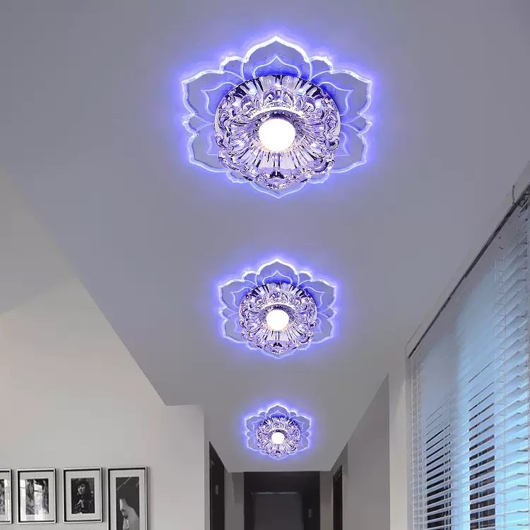 Corridor Light Aisle Crystal Colorful Round Ceiling Lamp