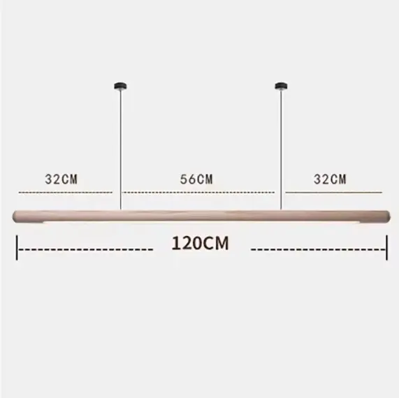 One-word Restaurant Light Round Bar Long Pendant