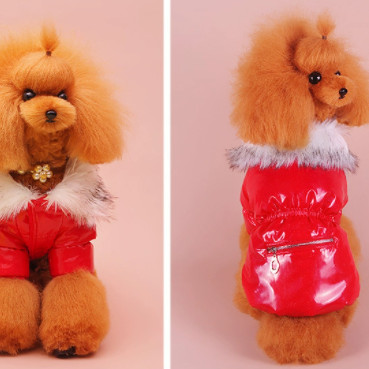 Four-legged Fleece-lined Thick Warm Cotton Jacket