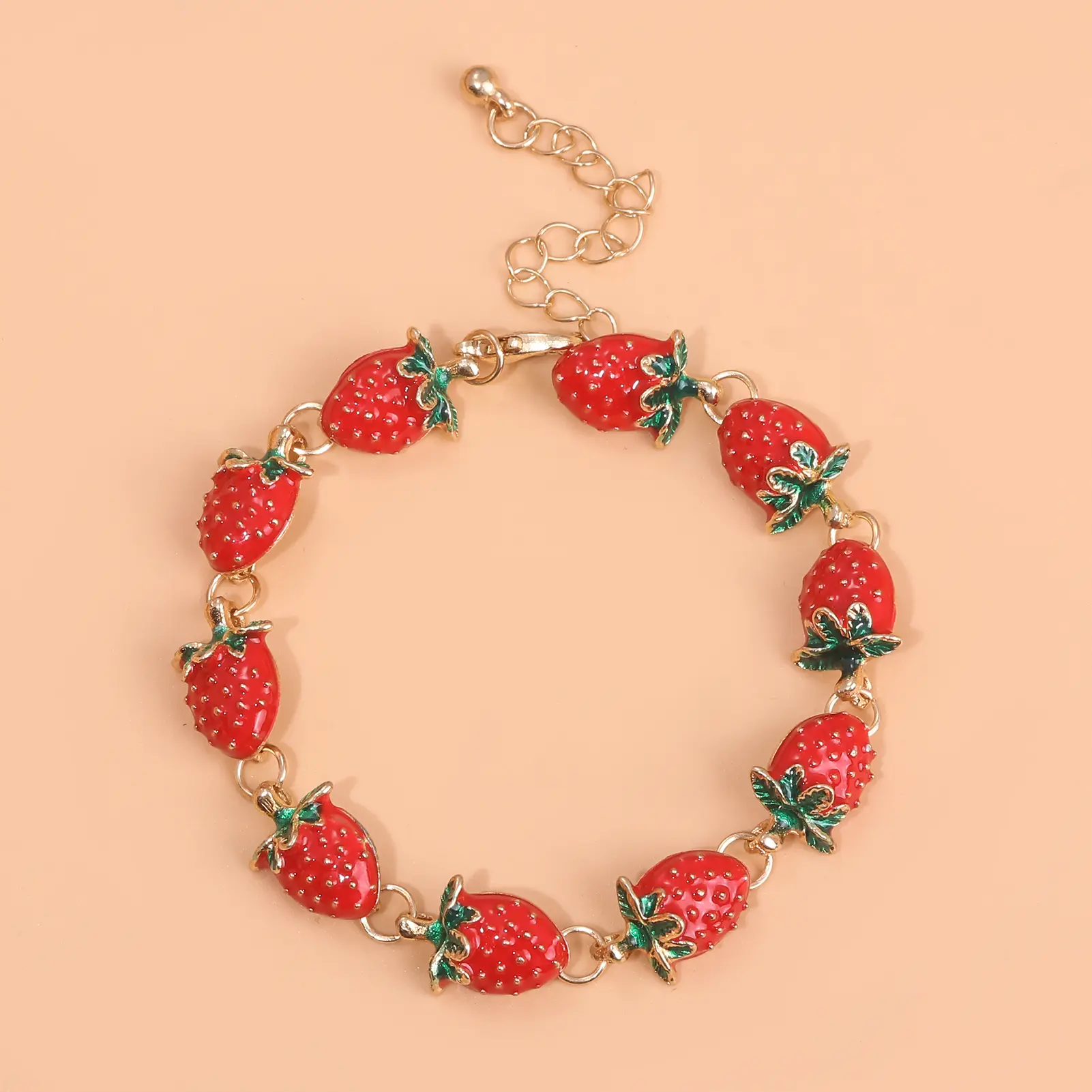 Cherry Keychain Fruit Strawberry Lemon Pendant