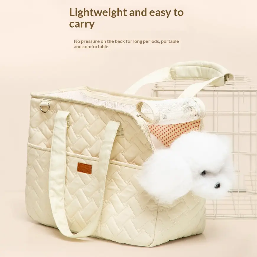 Handy Lightweight Canvas Cat Pet Crossbody Bag