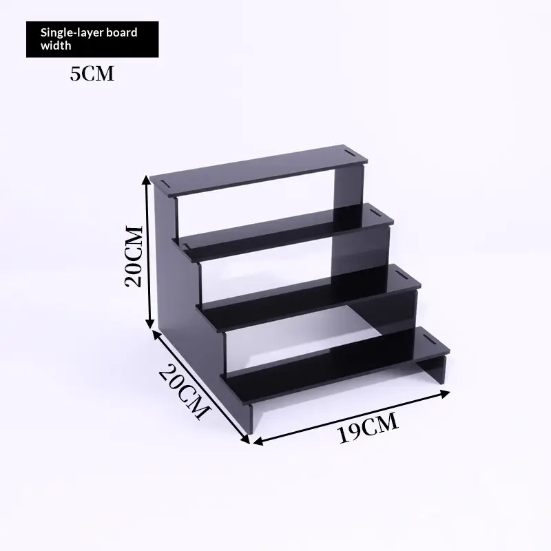 Acrylic Black Tool-free Assembly Storage Rack