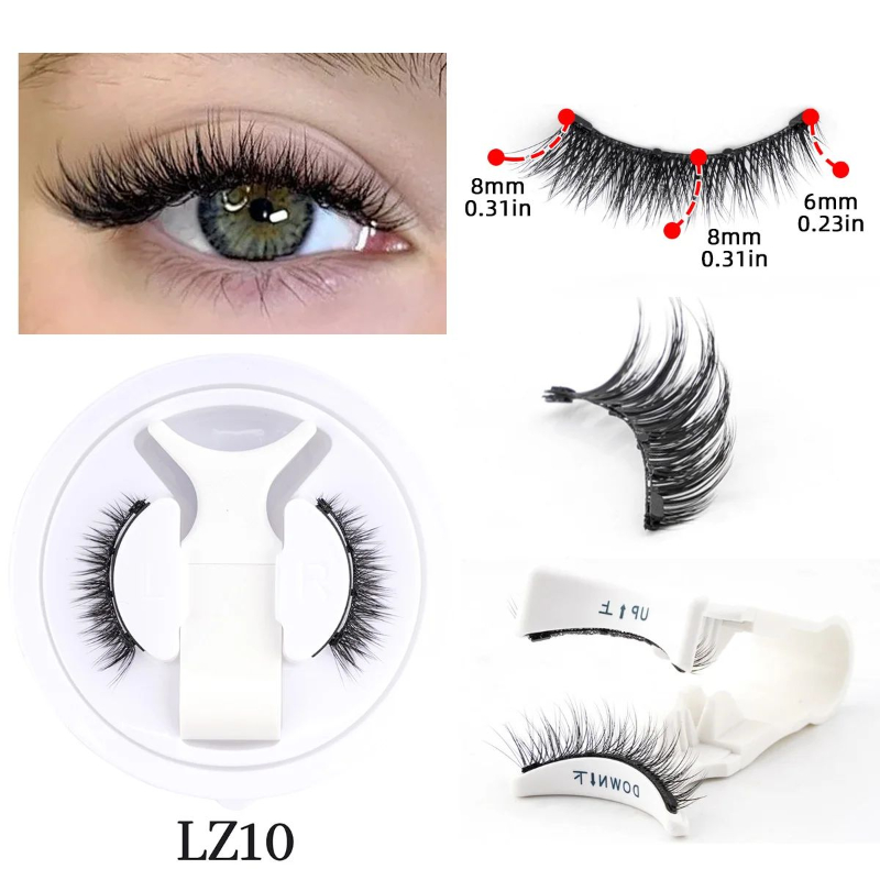 1 Pair Magnetic Eyelashes Handmade Fluffy Faux Mink Lashes 4
