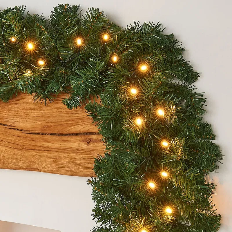 Christmas Vine Encrypted PVC Eco-friendlyflame-retardant Vine Wreath Door Decoration For Christmas Scene Arrangement - 270Cm