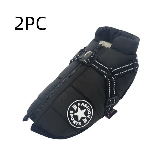 Large Pet Dog Jackets Winter Warm Dogs Clothes Coats Black - Shop at LoveMi