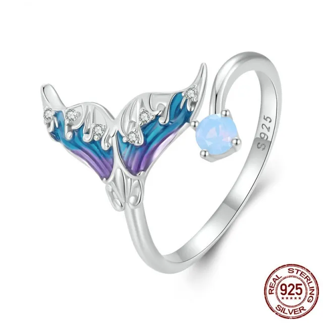 S925 Sterling Silver Platinum plated Open Ring Jewelry Hand Accessory Bsr494E - Shop at LoveMi