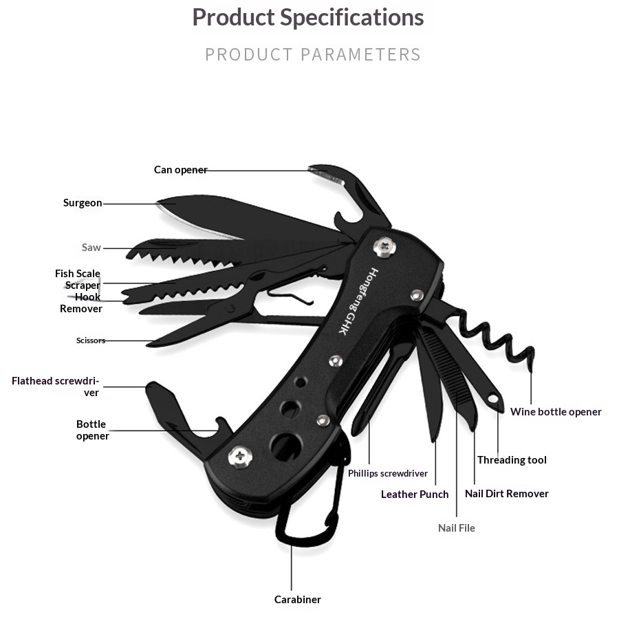 Outdoor Multi-functional Tool Knife Folding Knife Portable Self-defense Mini
