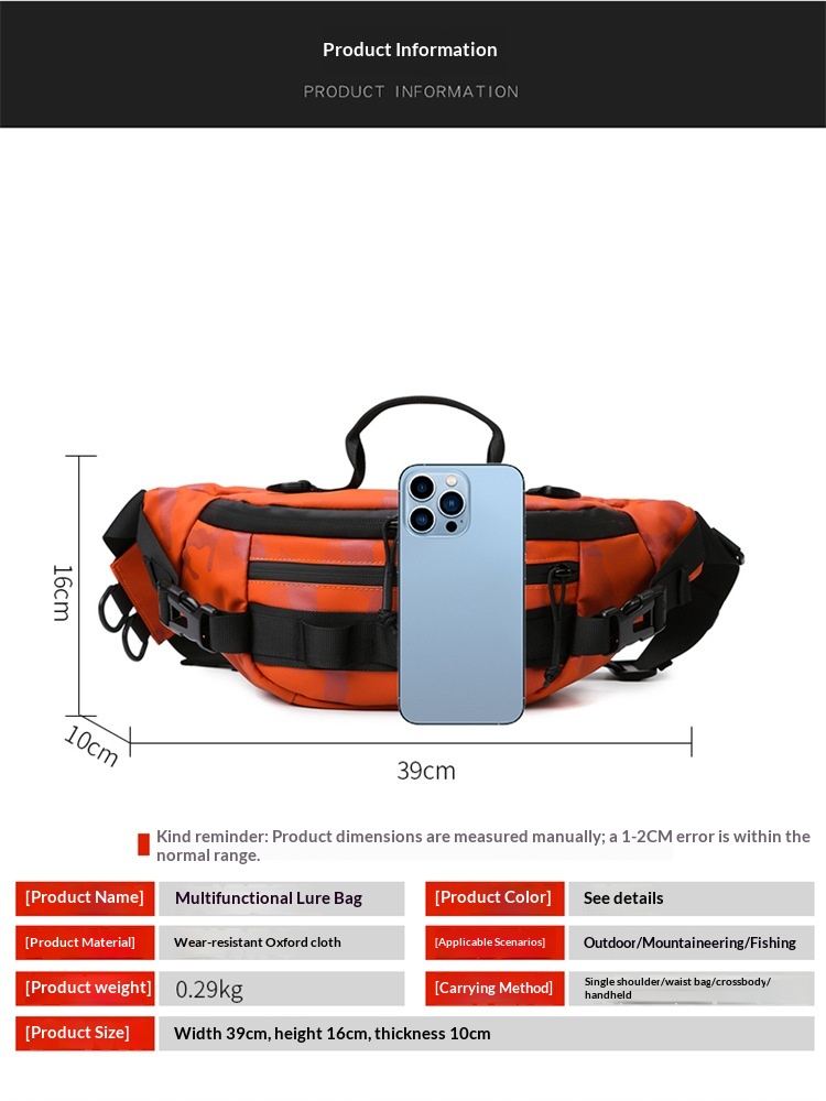 Waterproof Waist Pack Camouflage Orange