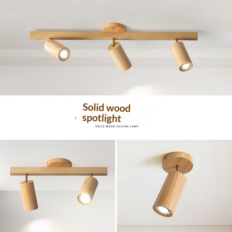 Modern Minimalist Log Style Spotlight Living Room Lamp Bedroom