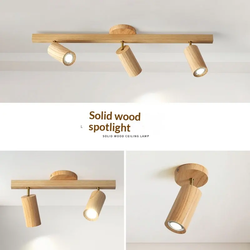 Modern Minimalist Log Style Spotlight Living Room